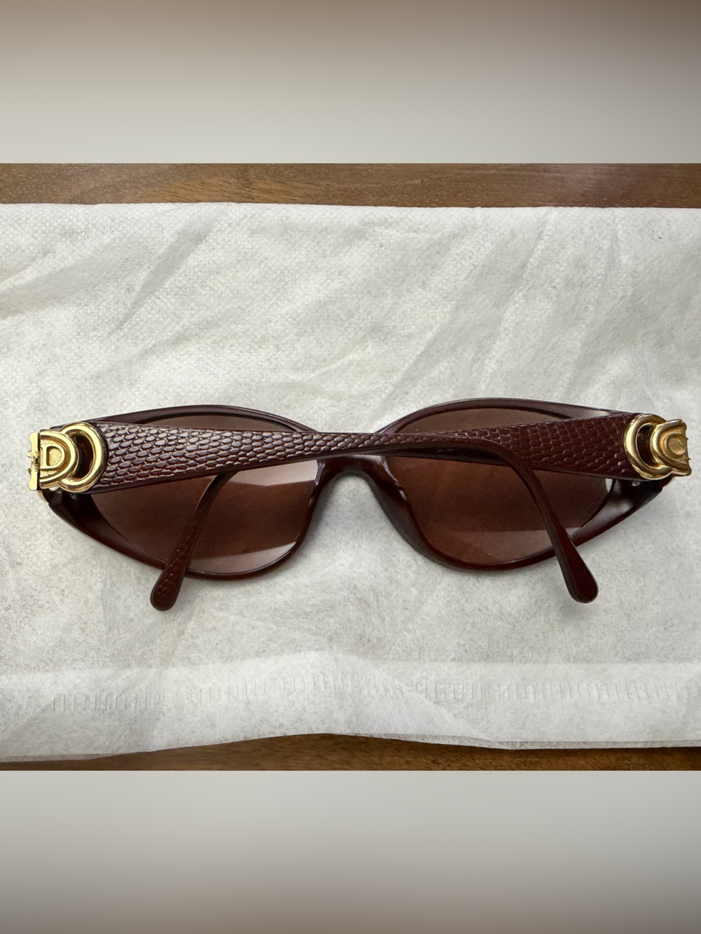 Christian Dior vintage textured brown sunglasses - Picture 2 of 9